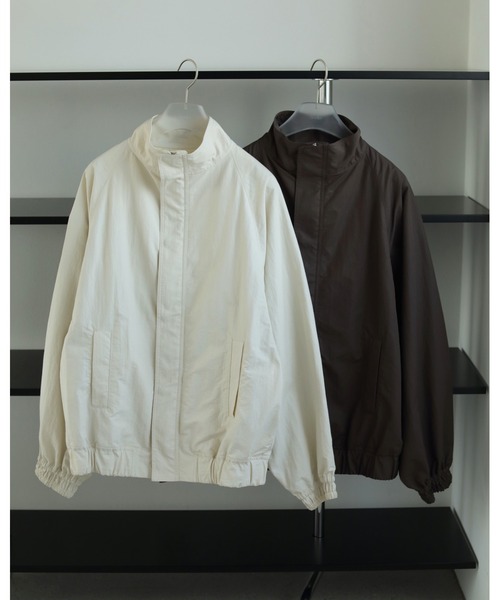 anuke アンヌーク Standcollar Zip Blouson 白 anuke アンヌーク スタンドカラー ジップ ブルゾン｜BORN FREE