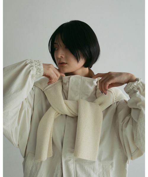 anuke(アンヌーク)の「Standcollar Zip Blouson(ブルゾン・レディース・アイボリー/ブラウン/ブラック・36inch/38inch)」の12枚目の写真