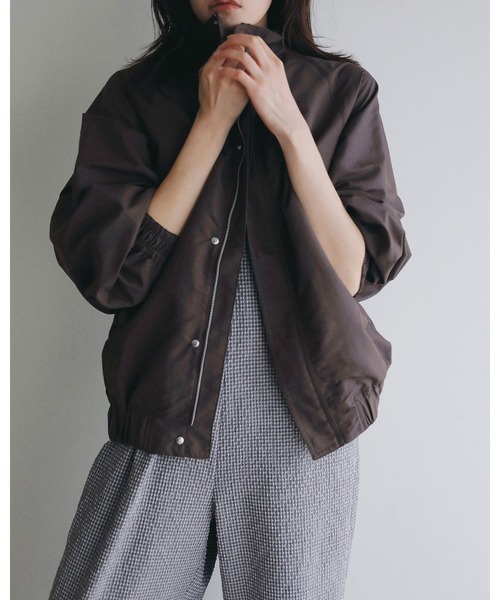 全国完売 anuke ブラック ベロアカラーブルゾン anuke（アンヌーク） 【SOLD OUT】anuke Velour Collar Blouzon