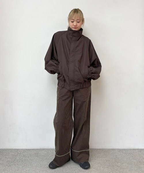 anuke Standcollar Zip Blouson ブラウン 38 ànuke online store（アンヌーク） / Standcollar Zip