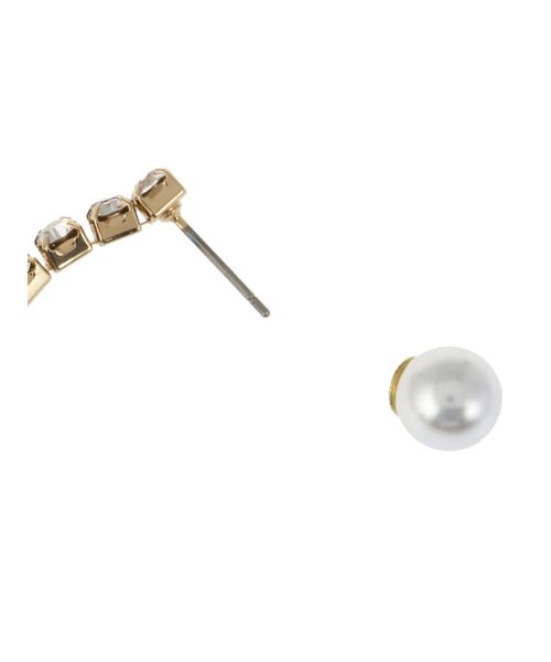 LAGUNAMOON(ラグナムーン)の「LADYフェイクパールビジューチェーンピアス(ピアス(両耳用)・レディース・アイボリー・FREE)」の9枚目の写真