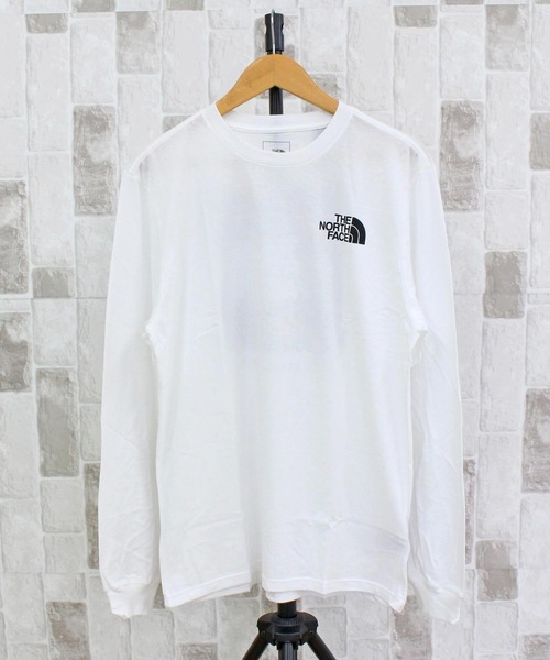 THE NORTH FACE(ザノースフェイス)の「TNF BOXロゴバックプリント ロングスリーブTシャツ M L/S BOX NSE TEE(Tシャツ/カットソー・メンズ・ホワイト系2・M/L/XL)」の2枚目の写真
