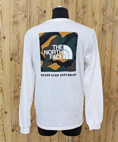 THE NORTH FACE(ザノースフェイス)の「TNF BOXロゴバックプリント ロングスリーブTシャツ M L/S BOX NSE TEE(Tシャツ/カットソー・メンズ・ホワイト系2・M/L/XL)」の6枚目の写真
