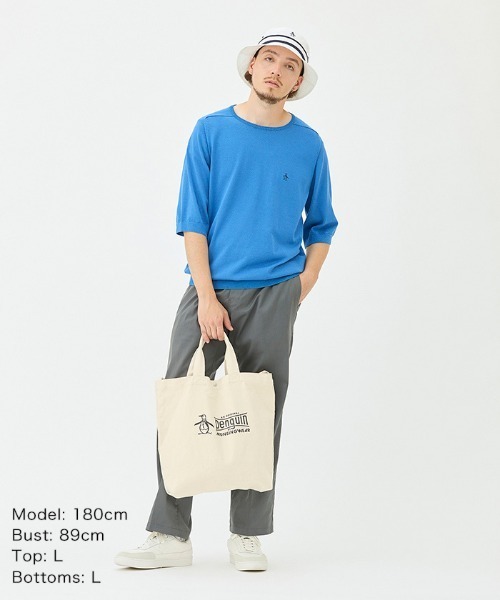 Penguin by Munsingwear（ペンギン バイ マンシングウェア）の「2WAY Tote Bag（トートバッグ・メンズ・ホワイト・F）」の11枚目の写真