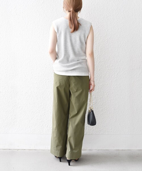 SHIPS any（シップス エニィ）の「SHIPS any:〈洗濯機可能〉タイプライター イージー ベイカー パンツ（その他パンツ・レディース・グリーン/ネイビー/オリーブ・40/38/36）」の12枚目の写真