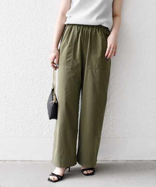 SHIPS any（シップス エニィ）の「SHIPS any:〈洗濯機可能〉タイプライター イージー ベイカー パンツ（その他パンツ・レディース・グリーン/ネイビー/オリーブ・40/38/36）」の20枚目の写真