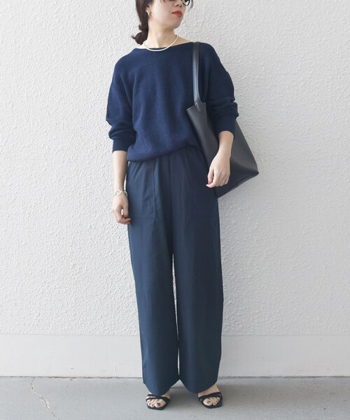 SHIPS any（シップス エニィ）の「SHIPS any:〈洗濯機可能〉タイプライター イージー ベイカー パンツ（その他パンツ・レディース・グリーン/ネイビー/オリーブ・40/38/36）」の21枚目の写真