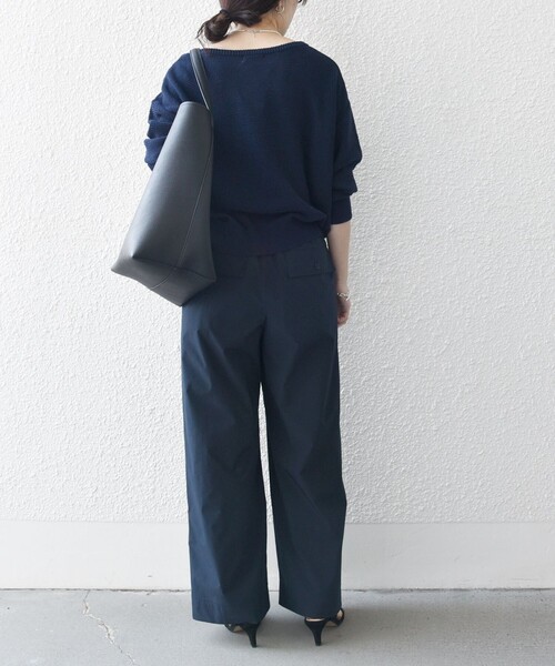 SHIPS any（シップス エニィ）の「SHIPS any:〈洗濯機可能〉タイプライター イージー ベイカー パンツ（その他パンツ・レディース・グリーン/ネイビー/オリーブ・40/38/36）」の22枚目の写真