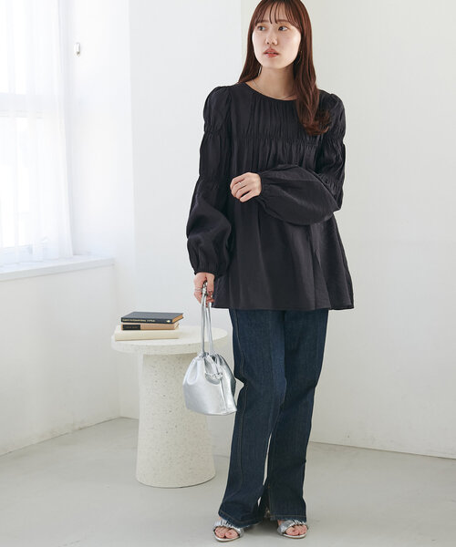 ブラウス シャツ 「WEB限定」後ろリボンブラウス レディース Discoat｜【WEB限定】後ろリボンブラウス | Rakuten Fashion