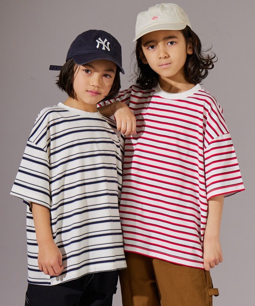 PAIRMANON STREET（ペアマノンストリート）の「【PAIRMANON STREET】マルチ ボーダー 半袖 Tシャツ（Tシャツ/カットソー・キッズ・ブルー系その他/グリーン系その他/パープル系その他/ホワイト系その他/レッド系その他/ブラウン系その他/ピンク系その他/ブラック系その他・110/90/150/160/120/140/100/130）」の14枚目の写真