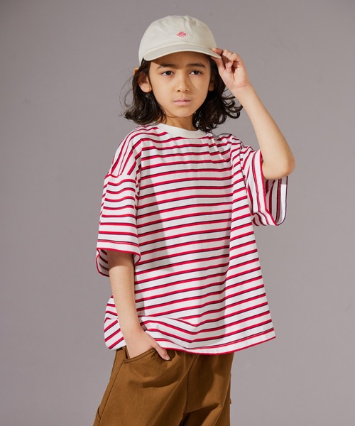 PAIRMANON STREET（ペアマノンストリート）の「【PAIRMANON STREET】マルチ ボーダー 半袖 Tシャツ（Tシャツ/カットソー・キッズ・ブルー系その他/グリーン系その他/パープル系その他/ホワイト系その他/レッド系その他/ブラウン系その他/ピンク系その他/ブラック系その他・110/90/150/160/120/140/100/130）」の21枚目の写真