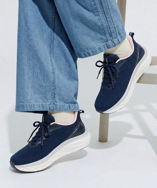CEDAR CREST(セダークレスト )の「【CEDAR CREST】厚底 高反発クッションソールスニーカー 幅広 3E【23.0cm~24.5cm】(スニーカー・レディース・サックスブルー/ネイビー/ベージュ/ブラック×ホワイト/ワインレッド/ダークベージュ・23.0cm/23.5cm/24.0cm/24.5cm/25.0cm)」の1枚目の写真