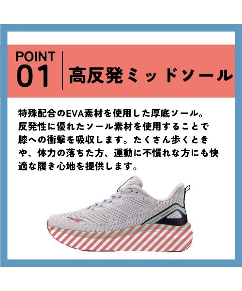 CEDAR CREST(セダークレスト )の「【CEDAR CREST】厚底 高反発クッションソールスニーカー 幅広 3E【23.0cm~24.5cm】(スニーカー・レディース・サックスブルー/ネイビー/ベージュ/ブラック×ホワイト/ワインレッド/ダークベージュ・23.0cm/23.5cm/24.0cm/24.5cm/25.0cm)」の10枚目の写真