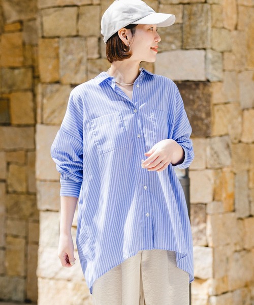 F by ROSSO(エフバイロッソ)の「リンネル8月号掲載『UR TECH』F by ROSSO イージーリネンオーバーシャツ(シャツ/ブラウス・レディース・ブラウン系その他/グレー/ピンク/ネイビー/ブルー系その他・FREE)」の5枚目の写真