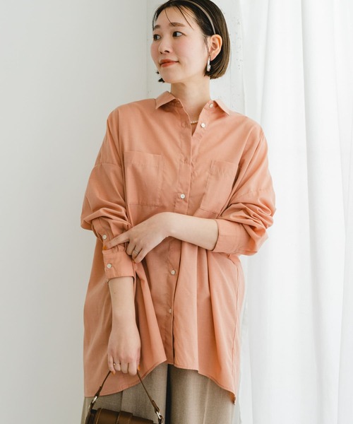 F by ROSSO(エフバイロッソ)の「リンネル8月号掲載『UR TECH』F by ROSSO イージーリネンオーバーシャツ(シャツ/ブラウス・レディース・ブラウン系その他/グレー/ピンク/ネイビー/ブルー系その他・FREE)」の6枚目の写真