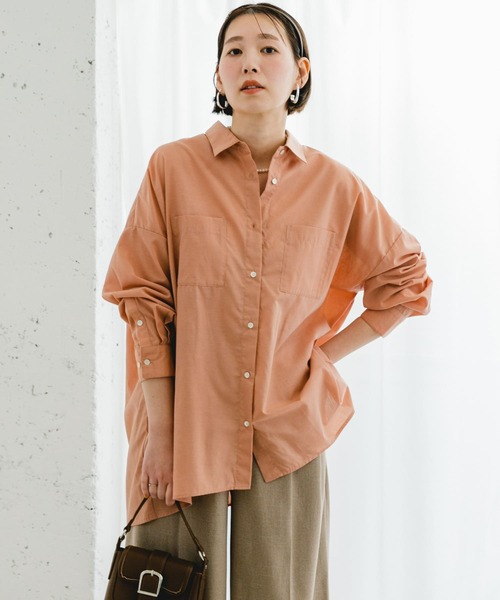 F by ROSSO(エフバイロッソ)の「リンネル8月号掲載『UR TECH』F by ROSSO イージーリネンオーバーシャツ(シャツ/ブラウス・レディース・ブラウン系その他/グレー/ピンク/ネイビー/ブルー系その他・FREE)」の8枚目の写真