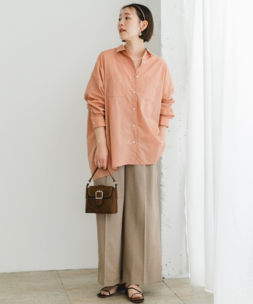 F by ROSSO(エフバイロッソ)の「リンネル8月号掲載『UR TECH』F by ROSSO イージーリネンオーバーシャツ(シャツ/ブラウス・レディース・ブラウン系その他/グレー/ピンク/ネイビー/ブルー系その他・FREE)」の10枚目の写真