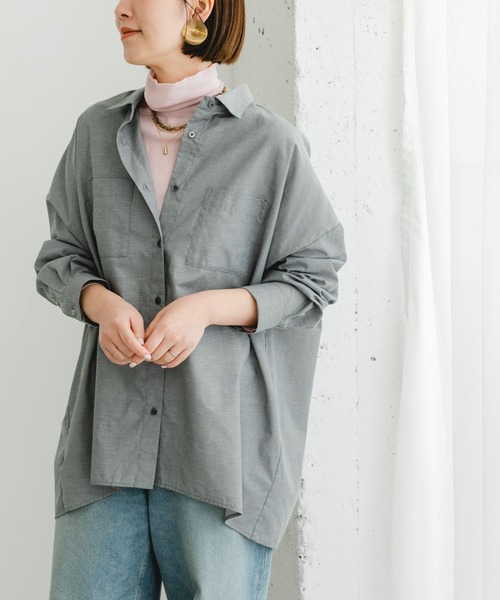 F by ROSSO(エフバイロッソ)の「リンネル8月号掲載『UR TECH』F by ROSSO イージーリネンオーバーシャツ(シャツ/ブラウス・レディース・ブラウン系その他/グレー/ピンク/ネイビー/ブルー系その他・FREE)」の19枚目の写真