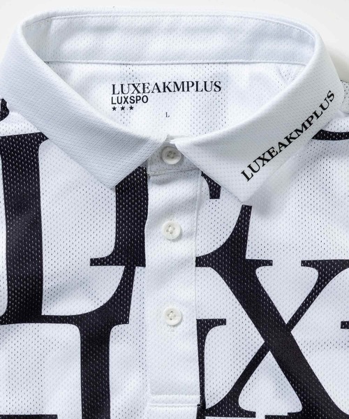 LUXEAKMPLUS（リュクスエイケイエムプラス）の「LUXEAKMPLUS(リュクスエイケイエムプラス)ゴルフ 総柄半袖ポロシャツ(吸水速乾)（ポロシャツ・メンズ・ブラック/ベージュ/ホワイト・S/M/L/XL/XXL）」の11枚目の写真