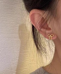 YU-KA:リボンデザインイヤリング ribbon design earring