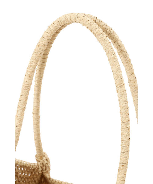 human woman（ヒューマンウーマン）の「◆Bonjourラフィアバッグ（かごバッグ・レディース・ホワイト系その他/ブラック・ﾌﾘ-）」の10枚目の写真