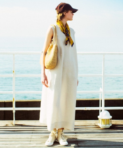 human woman（ヒューマンウーマン）の「◆Bonjourラフィアバッグ（かごバッグ・レディース・ホワイト系その他/ブラック・ﾌﾘ-）」の18枚目の写真