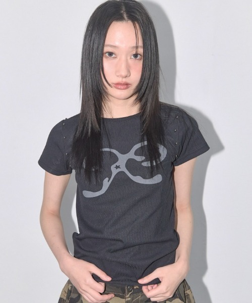 tシャツ A'GEM/9 × .kom 「 FANCY CLUB/ファンシークラブ」 ETERNAL STUD TEE/エターナル スタッド TEE A'GEM/9 × .kom 『 FANCY CLUB/ファンシークラブ』 ETERNAL STUD