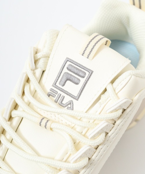 FILA（フィラ）の「FILA DISRUPTOR II/ディスラプター2 厚底スニーカー（スニーカー・レディース・ブラック/ホワイト系その他2/ホワイト系その他/ホワイト/ナチュラル/スカイブルー/チェリーレッド/パープル・26/25/24.5/24/23.5/27/23）」の22枚目の写真