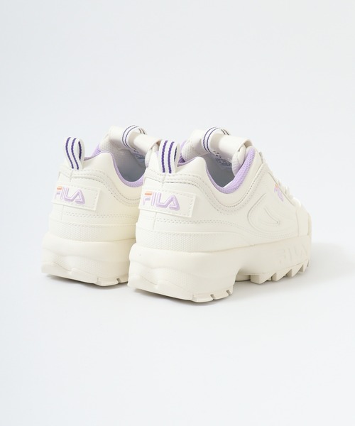 FILA（フィラ）の「FILA DISRUPTOR II/ディスラプター2 厚底スニーカー（スニーカー・レディース・ブラック/ホワイト系その他2/ホワイト系その他/ホワイト/ナチュラル/スカイブルー/チェリーレッド/パープル・26/25/24.5/24/23.5/27/23）」の15枚目の写真