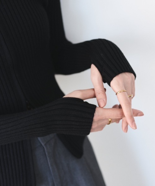 FMiBL(ファミル)の「ダブルジップニットカーディガン(カーディガン/ボレロ・レディース・ブラック/ベージュ・FREE)」の19枚目の写真