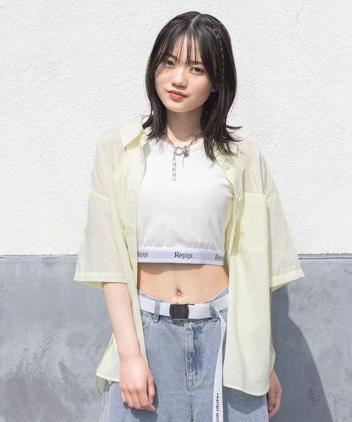 repipi armario（レピピ アルマリオ）の「【接触冷感】スパンボイルルーズシャツ（シャツ/ブラウス・キッズ・サックスブルー/ホワイト/イエロー・SMALL/MEDIUM/LARGE）」の17枚目の写真