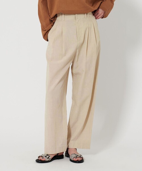 BEAUTY&YOUTH UNITED ARROWS（ビューティーアンドユースユナイテッドアローズ）の「セルロースブレンド バックゴム ワイドパンツ（その他パンツ・レディース・ナチュラル/ダークグレー/ブラック/クリーム・XS/L/M/S）」の4枚目の写真
