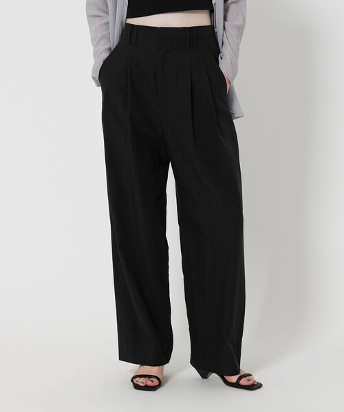 BEAUTY&YOUTH UNITED ARROWS（ビューティーアンドユースユナイテッドアローズ）の「セルロースブレンド バックゴム ワイドパンツ（その他パンツ・レディース・ナチュラル/ダークグレー/ブラック/クリーム・XS/L/M/S）」の2枚目の写真