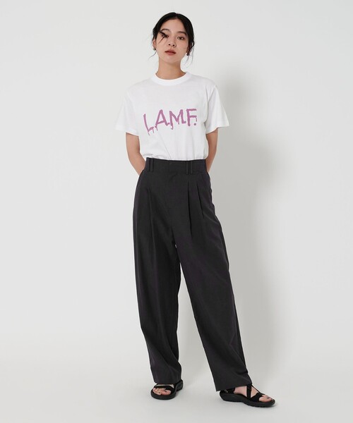 BEAUTY&YOUTH UNITED ARROWS（ビューティーアンドユースユナイテッドアローズ）の「セルロースブレンド バックゴム ワイドパンツ（その他パンツ・レディース・ナチュラル/ダークグレー/ブラック/クリーム・XS/L/M/S）」の7枚目の写真