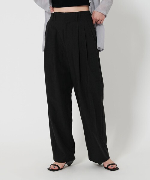 BEAUTY&YOUTH UNITED ARROWS（ビューティーアンドユースユナイテッドアローズ）の「セルロースブレンド バックゴム ワイドパンツ（その他パンツ・レディース・ナチュラル/ダークグレー/ブラック/クリーム・XS/L/M/S）」の8枚目の写真