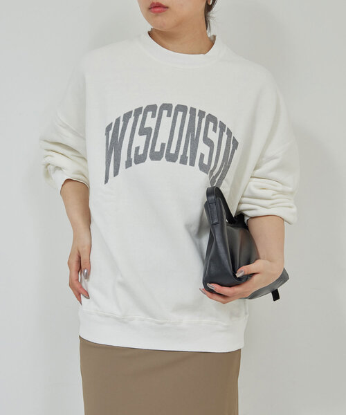 GALLARDAGALANTE(ガリャルダガランテ)の「【REMIRELIEF】ヴィンテージ風スウェット(パーカー・レディース・オフホワイト/グレー・MEDIUM)」の3枚目の写真