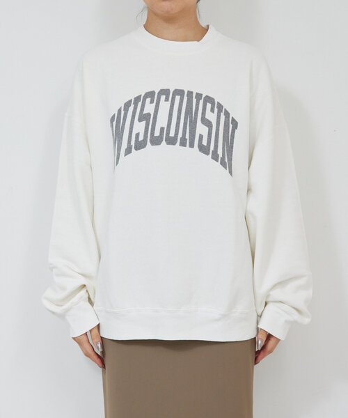 GALLARDAGALANTE(ガリャルダガランテ)の「【REMIRELIEF】ヴィンテージ風スウェット(パーカー・レディース・オフホワイト/グレー・MEDIUM)」の5枚目の写真