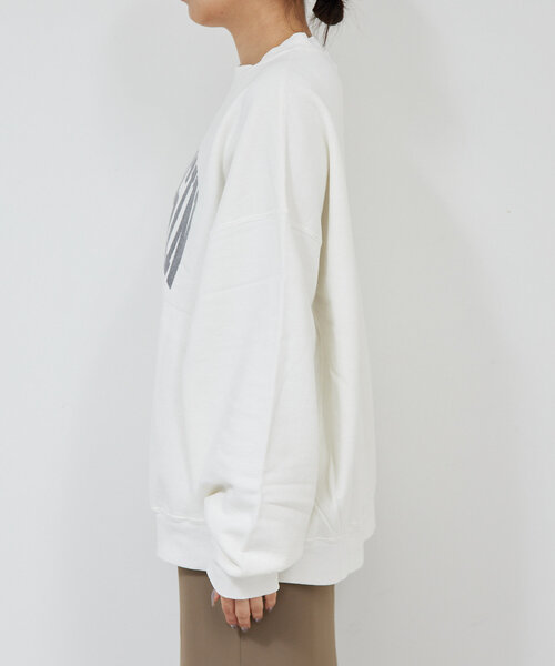 GALLARDAGALANTE(ガリャルダガランテ)の「【REMIRELIEF】ヴィンテージ風スウェット(パーカー・レディース・オフホワイト/グレー・MEDIUM)」の6枚目の写真