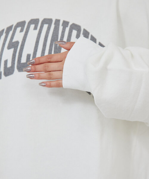 GALLARDAGALANTE(ガリャルダガランテ)の「【REMIRELIEF】ヴィンテージ風スウェット(パーカー・レディース・オフホワイト/グレー・MEDIUM)」の21枚目の写真