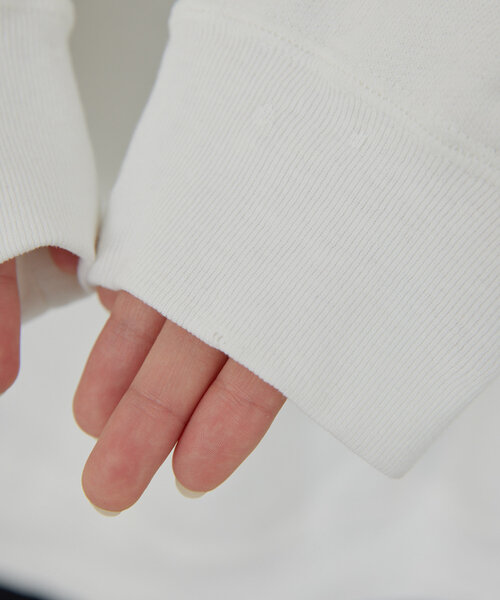 GALLARDAGALANTE(ガリャルダガランテ)の「【REMIRELIEF】ヴィンテージ風スウェット(パーカー・レディース・オフホワイト/グレー・MEDIUM)」の18枚目の写真