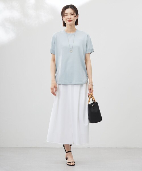 J.PRESS(ジェイプレス)の「【洗える】COTTON POLYESTER 袖ボタン ニット(ニット/セーター・レディース・ベージュ系/ふじ色系/ネイビー系/サックスブルー系・T13)」の10枚目の写真