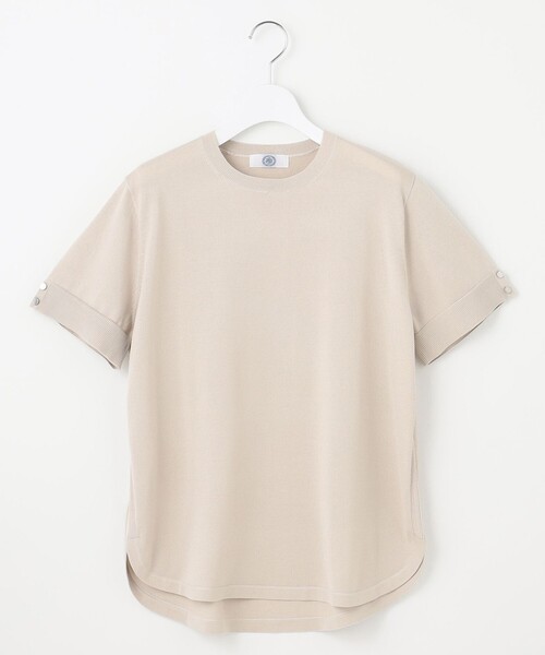J.PRESS(ジェイプレス)の「【洗える】COTTON POLYESTER 袖ボタン ニット(ニット/セーター・レディース・ベージュ系/ふじ色系/ネイビー系/サックスブルー系・T13)」の14枚目の写真