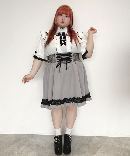 DearMyLove ファーポンポンハートビジューリボンケープコート DearMyLove（ディアマイラブ）の「ファーポンポンハートビジュー