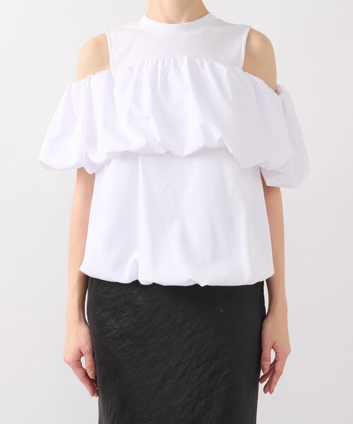 La boutique BonBon（ラブティックボンボン）の「【華奢見えが叶う】ドッキングバルーンブラウス（シャツ/ブラウス・レディース・ホワイト/ブラック・FREE）」の20枚目の写真