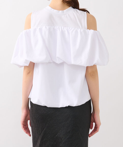 La boutique BonBon（ラブティックボンボン）の「【華奢見えが叶う】ドッキングバルーンブラウス（シャツ/ブラウス・レディース・ホワイト/ブラック・FREE）」の18枚目の写真