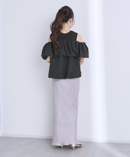 La boutique BonBon（ラブティックボンボン）の「【華奢見えが叶う】ドッキングバルーンブラウス（シャツ/ブラウス・レディース・ホワイト/ブラック・FREE）」の21枚目の写真