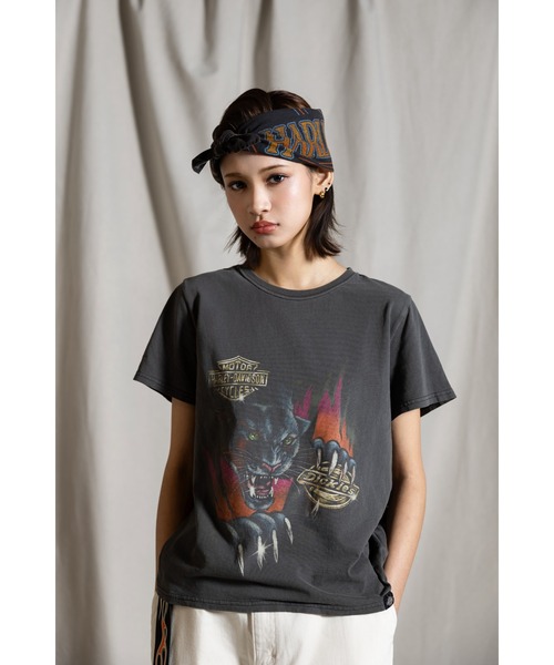 （コラボ）Harley Davidson x Dickies コットン Tシャツ Dickies x Harley-Davidson Heavyweight Flaming Eagle Tee