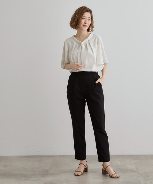 grove（グローブ）の「【冷感】サマーハイパーストレッチテーパードパンツ（その他パンツ・レディース・ネイビー/カーキ/ブラック/ナチュラル/チャコールグレー/ブラック系1・03/02/04/05/01）」の12枚目の写真