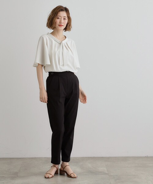 grove（グローブ）の「【冷感】サマーハイパーストレッチテーパードパンツ（その他パンツ・レディース・ネイビー/カーキ/ブラック/ナチュラル/チャコールグレー/ブラック系1・03/02/04/05/01）」の13枚目の写真