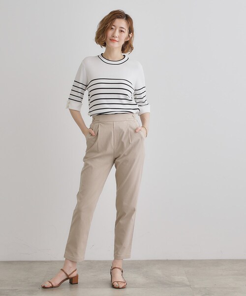 grove（グローブ）の「【冷感】サマーハイパーストレッチテーパードパンツ（その他パンツ・レディース・ネイビー/カーキ/ブラック/ナチュラル/チャコールグレー/ブラック系1・03/02/04/05/01）」の20枚目の写真